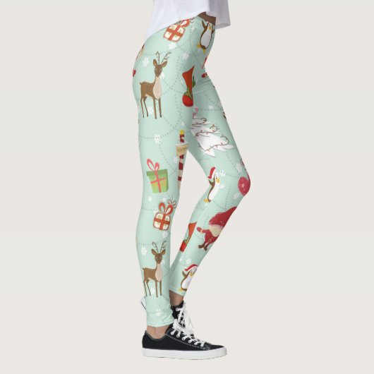 Kerstelementen rendierelven leggings (Rechts)