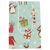 Kerstelementen rendierelven medium cadeauzakje (Achterkant)