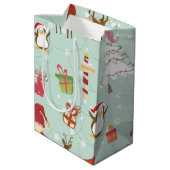 Kerstelementen rendierelven medium cadeauzakje (Achterkant Gekanteld)