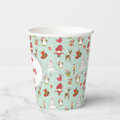 Kerstelementen rendierelven papieren bekers (Achterkant)