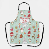 Kerstelementen rendierelven schort (Voorkant)