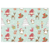 Kerstelementen rendierelven tafelkleed (Voorkant (Horizontaal))