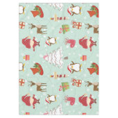 Kerstelementen rendierelven tafelkleed (Voorkant)