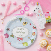 kerstelementen Snowman Paper-Borden Papieren Bordje (Feest)