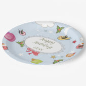 kerstelementen Snowman Paper-Borden Papieren Bordje (Gekanteld)