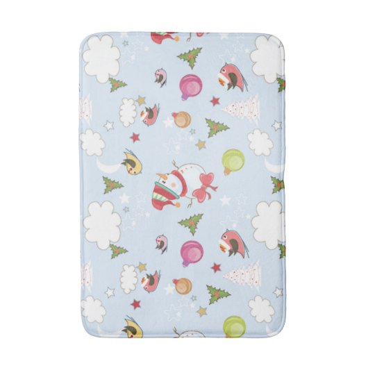 Kerstelementen Snowman Pattern Bathroom Mat (Voorkant Verticaal)
