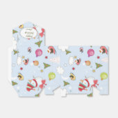 Kerstelementen Snowman Pattern Bedankdoosjes (Uitgevouwen)