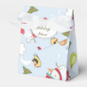 Kerstelementen Snowman Pattern Bedankdoosjes (Voorkant Zijde)