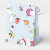 Kerstelementen Snowman Pattern Bedankdoosjes (Achterkant)