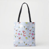 Kerstelementen Snowman Pattern-Canvas tas (Voorkant)