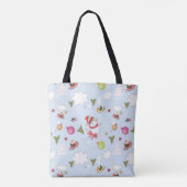 Kerstelementen Snowman Pattern-Canvas tas (Achterkant)