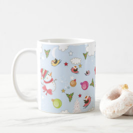 kerstelementen Snowman Pattern Coffee Mok