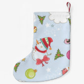 Kerstelementen Snowman Pattern Kleine Kerstsok (Achterkant)