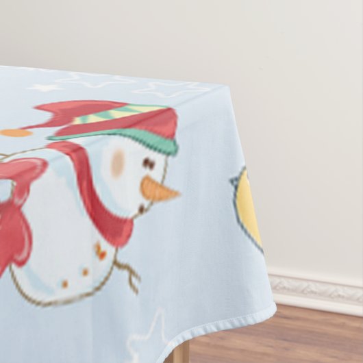 Kerstelementen Snowman Pattern Tafelkleed (Voorbeeld)