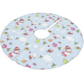 Kerstelementen Snowman Pattern Tree Skirt Kerstboom Rok (Gekanteld)