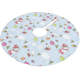 Kerstelementen Snowman Pattern Tree Skirt Kerstboom Rok