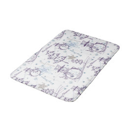 Kerstelementen Snowman Sketch Bathroom Mat