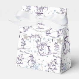 kerstelementen Snowman Sketch Bedankdoosjes