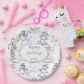 kerstelementen Snowman Sketch Papieren Bordje (Feest)