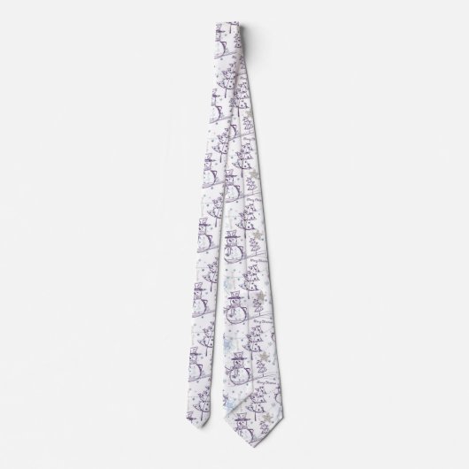 Kerstelementen Stropdas Winterschetsen Man (Achterkant)