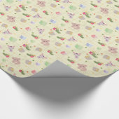 kerstelementen Teddy Bear Wrapping Paper Cadeaupapier (Hoek)