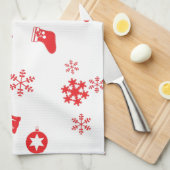 kerstelementen theedoek (Quarter Fold)