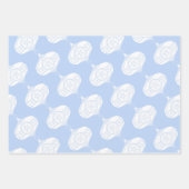 kerstelementen voor kobalt blauw inpakpapier vel (Voorkant 3)