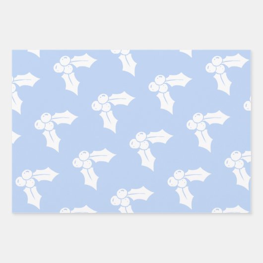 kerstelementen voor kobalt blauw inpakpapier vel (Voorkant)