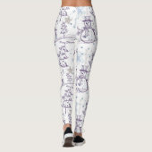 Kerstelementen Winter Snowman Sketch-leggings Leggings (Achterkant)