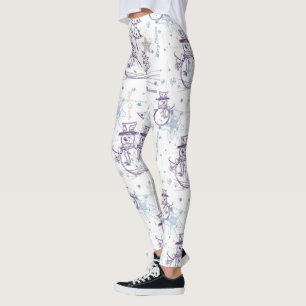 Kerstelementen Winter Snowman Sketch-leggings Leggings