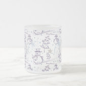 Kerstelementen Wintersnowman Sketch-Mok Matglas Koffiemok (Center)