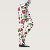 Kerstelementenpatroon Leggings (Rechts)