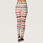 Kerstelementenpatroon Leggings (Achterkant)