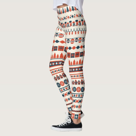 Kerstelementenpatroon Leggings (Links)