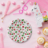 Kerstelementenpatroon Papieren Bordje (Feest)