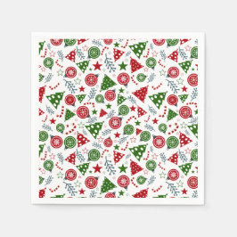 Kerstelementenpatroon Servet