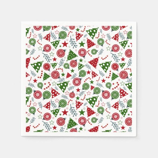 Kerstelementenpatroon Servet (Voorkant)