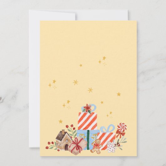 Kerstelf Aankomst Ik Ben Terug Briefkaart (Achterkant)