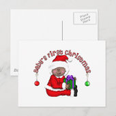 Kerstelf Babyshirtjes en -cadeaus Feestdagenkaart (Voorkant / Achterkant)