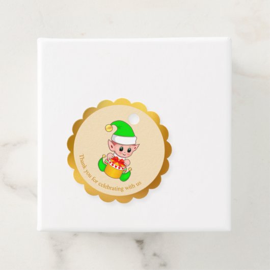 Kerstelf bedankt bedankjes labels (In situ)