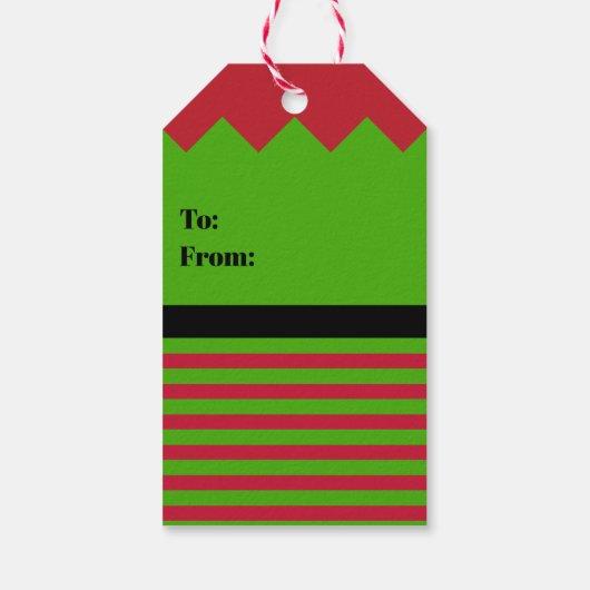 KerstElf Cadeaulabel (Achterkant)