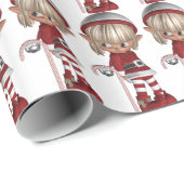 KerstElf Cadeaupapier (Rol Hoek)