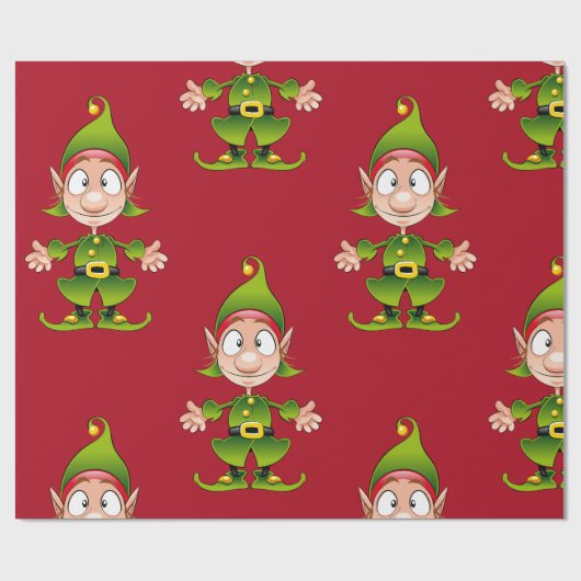 KerstElf Cadeaupapier (Vlak)