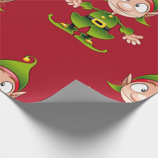 KerstElf Cadeaupapier (Hoek)