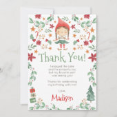 Kerstelf Dankkaartjes Kaart (Voorkant)