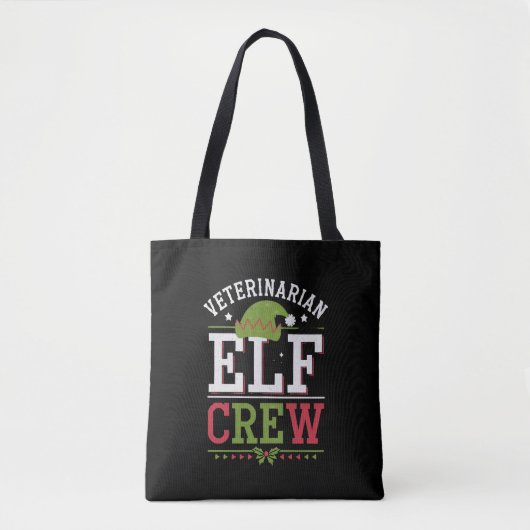 Kerstelf dierenarts veterinair technicus tote bag (Voorkant)