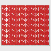 Kerstelf- emoticon Kerstmis ASCII-tekstkunst Cadeaupapier (Vlak)