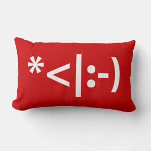 Kerstelf- emoticon Kerstmis ASCII-tekstkunst Kussen