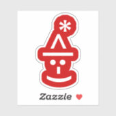 Kerstelf-emoticon Xmas-ASCII-tekstkunst Sticker (Vel)
