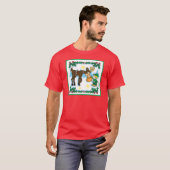 Kerstelf en rendier t-shirt (Voorkant volledig)